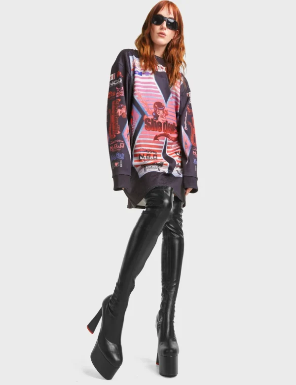 Lamoda Colourful | Hearts^Answer Platform Thigh High Boots