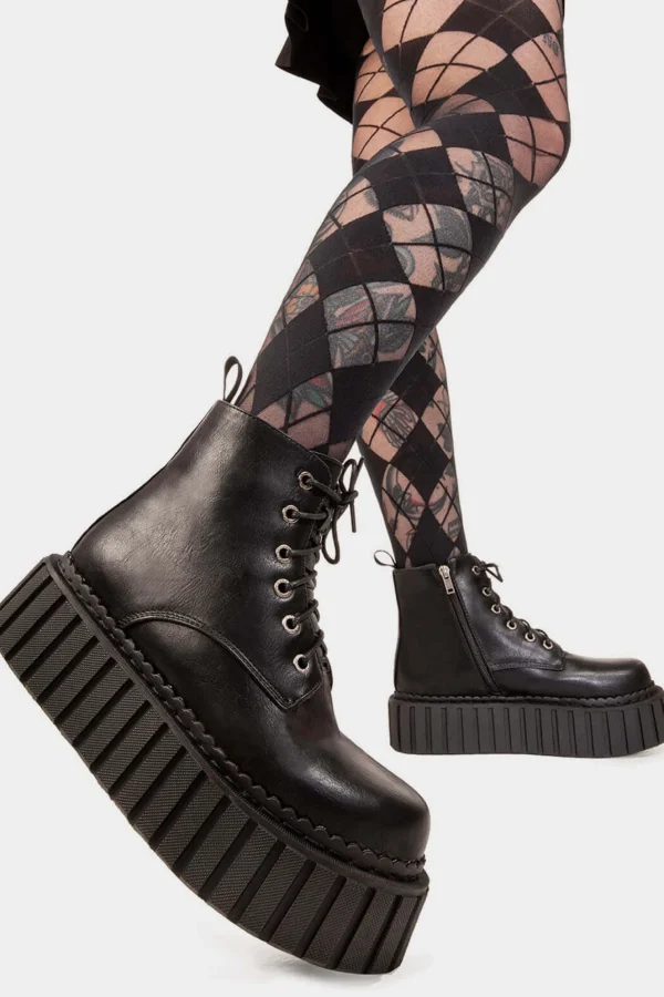 Lamoda Creepers | Creepers Boots^Back 2 The Future Chunky Ankle Creeper Boots