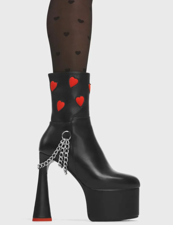 Lamoda Colourful | Hearts^Back Me Platform Ankle Boots