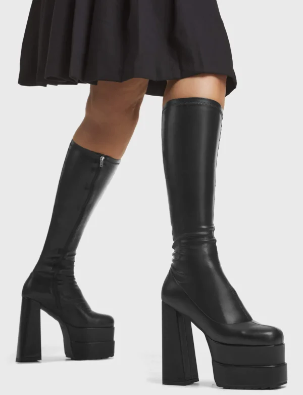 Lamoda Wide Calf | Super Stretch^Bad Gurl Super Stretch Platform Knee High Boots