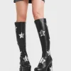 Lamoda Metallic | Platform Boots^Comet Platform Knee High Boots