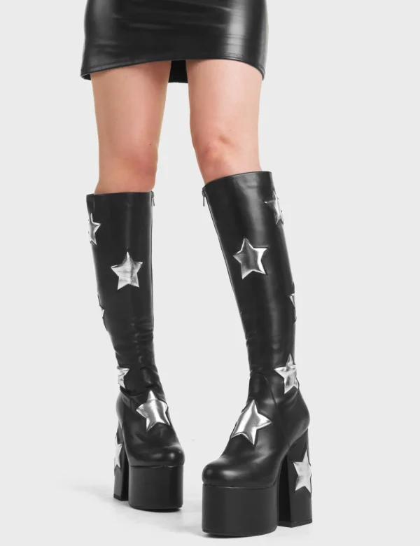 Lamoda Metallic | Platform Boots^Comet Platform Knee High Boots