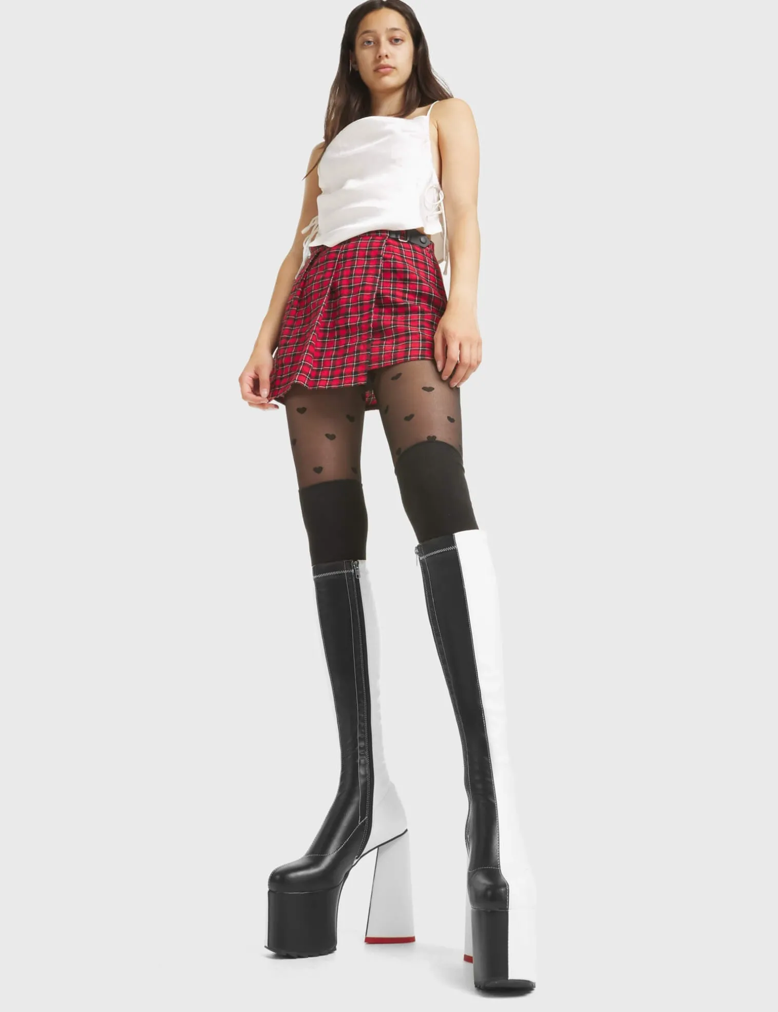 cruella_stretchy_platform_2.webp Lamoda Colourful | Hearts^Cruella Stretchy Platform Knee High Boots