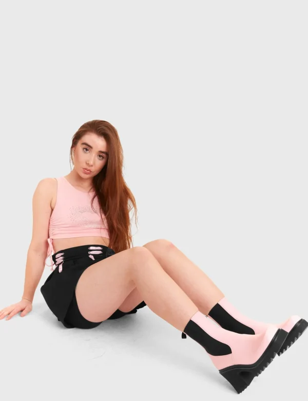 Lamoda Colourful | Pink^Elevate Chunky Platform Ankle Boots