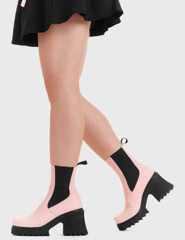 Lamoda Colourful | Pink^Elevate Chunky Platform Ankle Boots