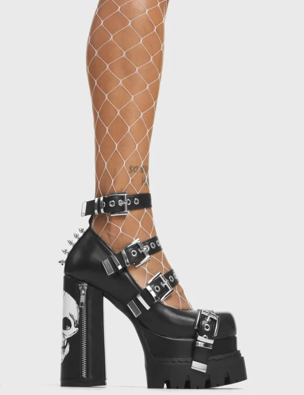 Lamoda Spikes | Skulls^Face Value Platform Heels