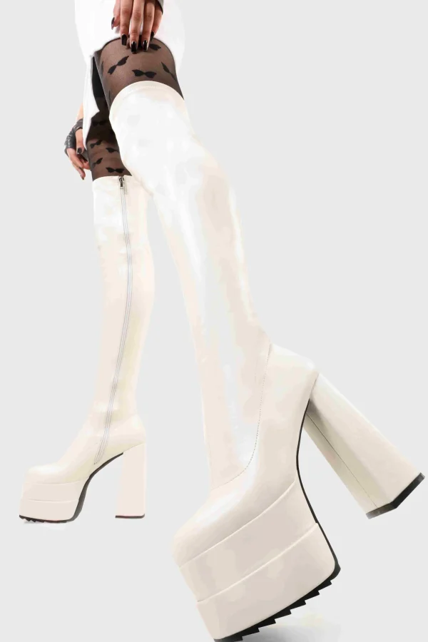 Lamoda Colourful | Wide Calf^Fantasies Wide Calf Platform Thigh High Boots