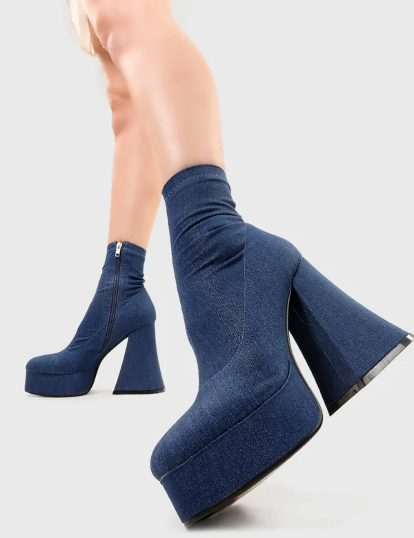 Lamoda Denim | Colourful^Fashion Killer Platform Ankle Boots