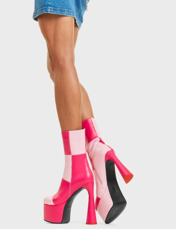 Lamoda Colourful | Pink^Fuchsia City Platform Ankle Boots