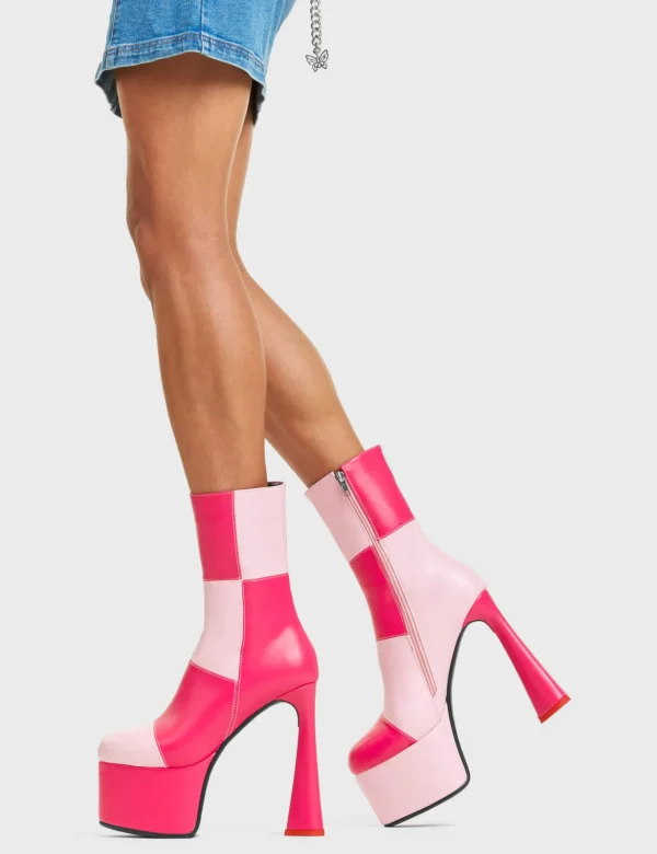 Lamoda Colourful | Pink^Fuchsia City Platform Ankle Boots