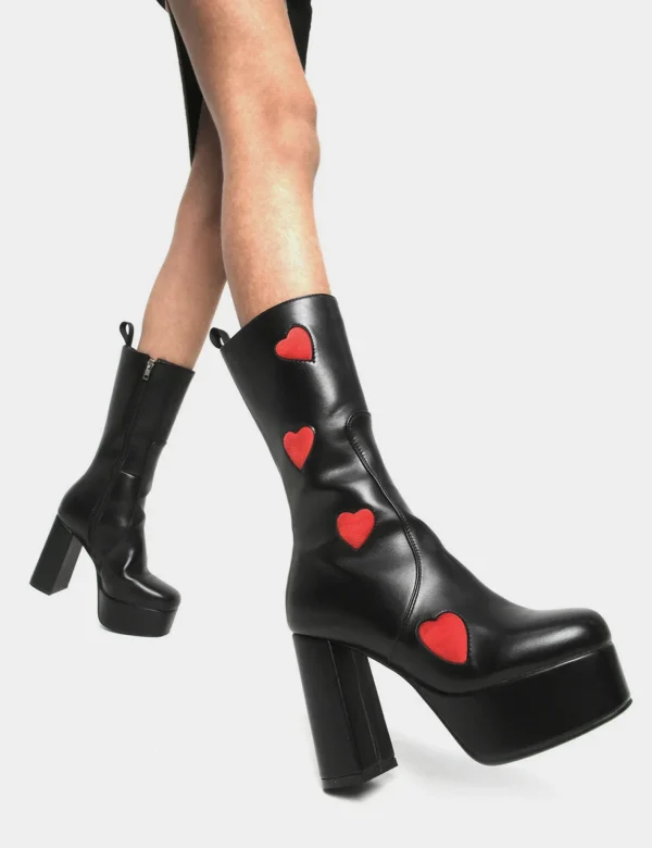 Lamoda Colourful | Hearts^Game Of Love Platform Calf Boots