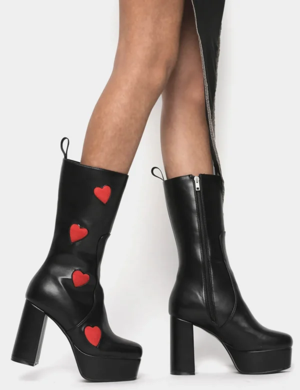 Lamoda Colourful | Hearts^Game Of Love Platform Calf Boots
