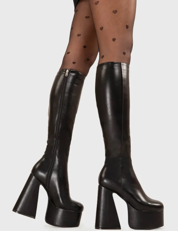 Lamoda Platform Boots | Knee High Boots^Hate You Platform Knee High Boots