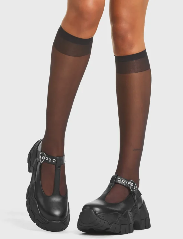 Lamoda Platform | Platform Boots^Hot Totty Chunky Platform Mary Jane Shoes
