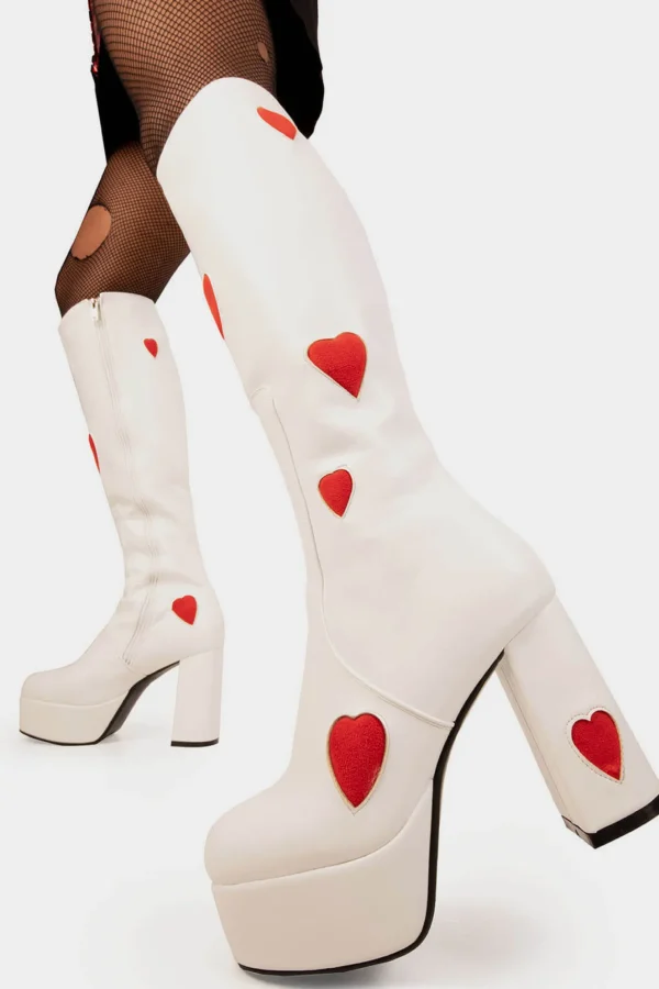 Lamoda Colourful | Hearts^Jam Tarts Platform Knee High Boots