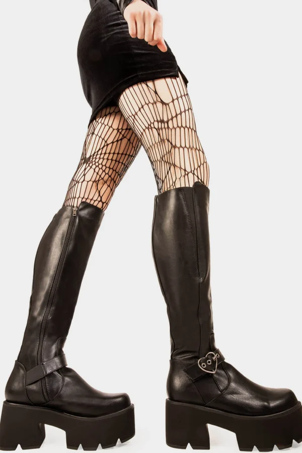 Lamoda Knee High Boots^Letter To My Lover Chunky Platform Knee High Boots