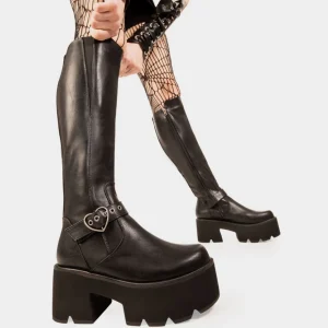 Lamoda Knee High Boots^Letter To My Lover Chunky Platform Knee High Boots