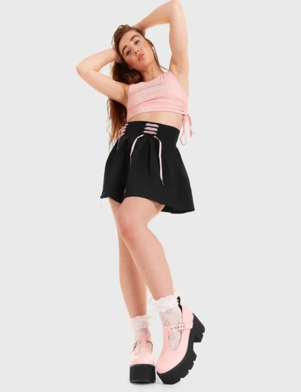 Lamoda Colourful | Pink^Love Story Chunky Mary Jane Shoes