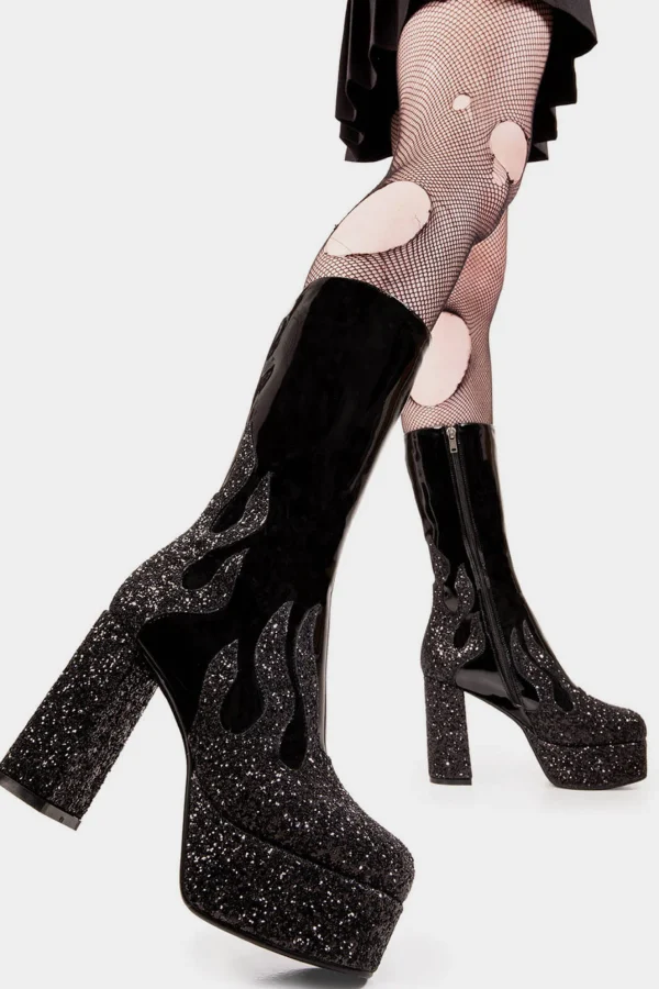 Lamoda Metallic | Platform Boots^Miami Platform Calf Boots