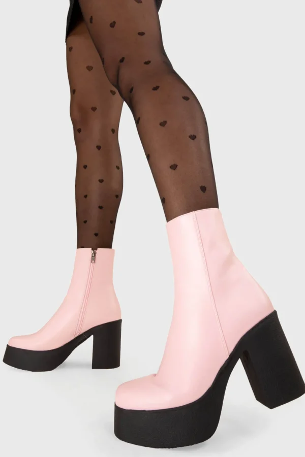 Lamoda Colourful | Pink^My Hero Platform Ankle Boots