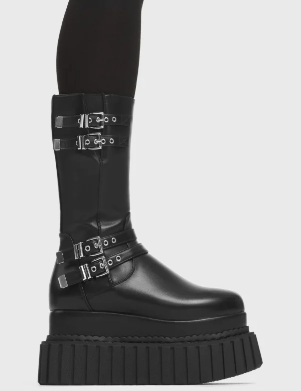 Lamoda Creepers | Creepers Boots^Night Time Chunky Creeper Platform Calf Boots