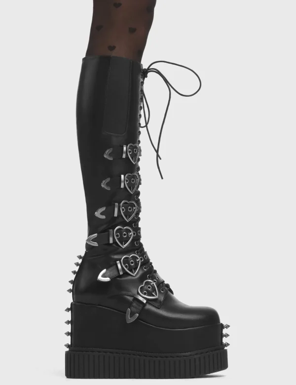 Lamoda Hearts | Creepers^Overkill Chunky Platform Knee High Boots