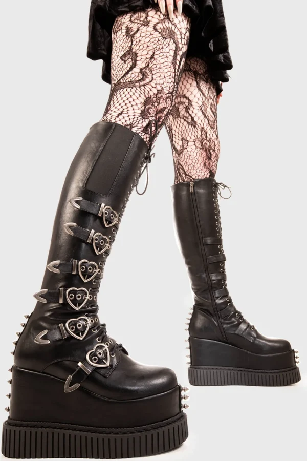 Lamoda Hearts | Creepers^Overkill Chunky Platform Knee High Boots