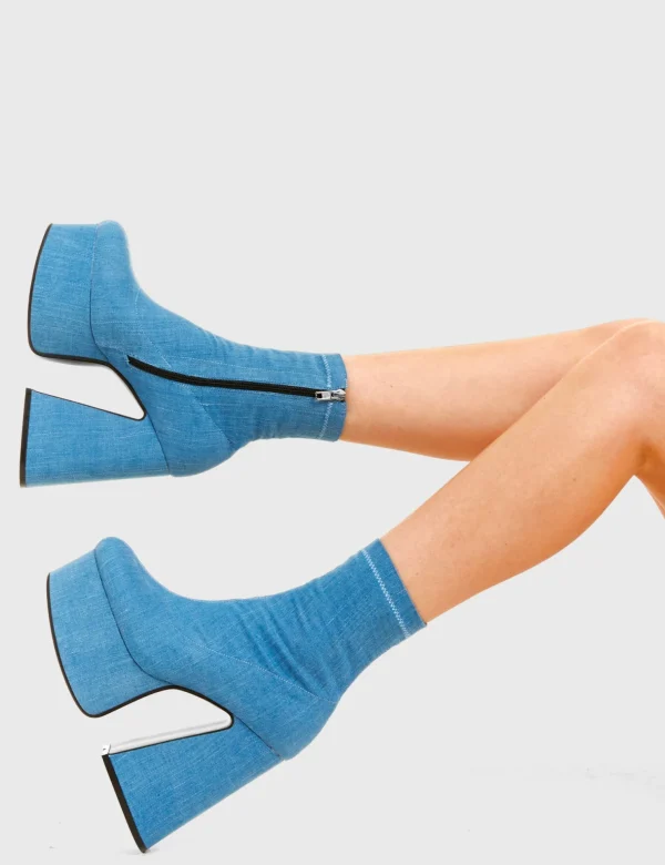 Lamoda Denim^Payback Platform Ankle Boots