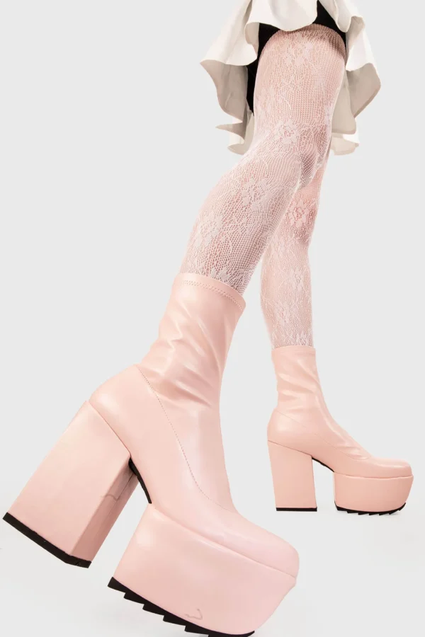 Lamoda Colourful | Pink^Pretty Please Platform Ankle Boots