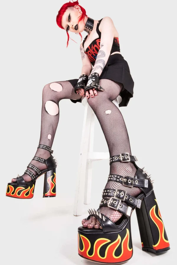 Lamoda Spikes | Open Toe^Revin' Platform Sandals