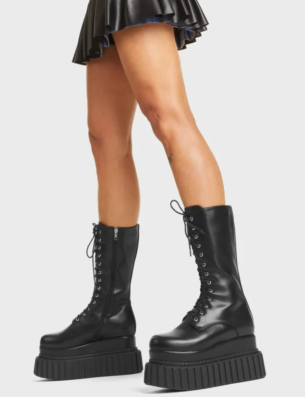 Lamoda Creepers | Creepers Boots^Rock Out Chunky Creeper Calf Boots