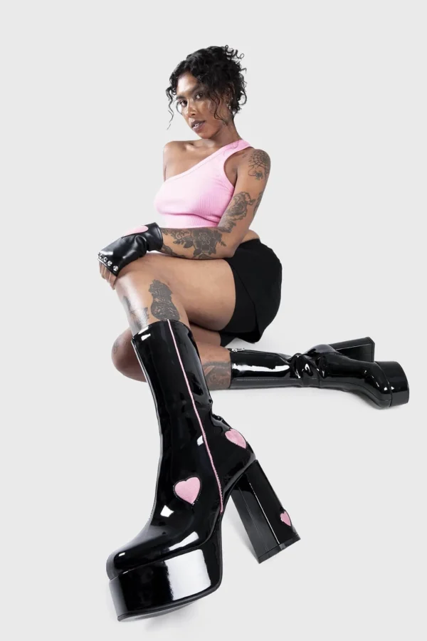 Lamoda Colourful | Pink^Secret Lovers Platform Calf Boots