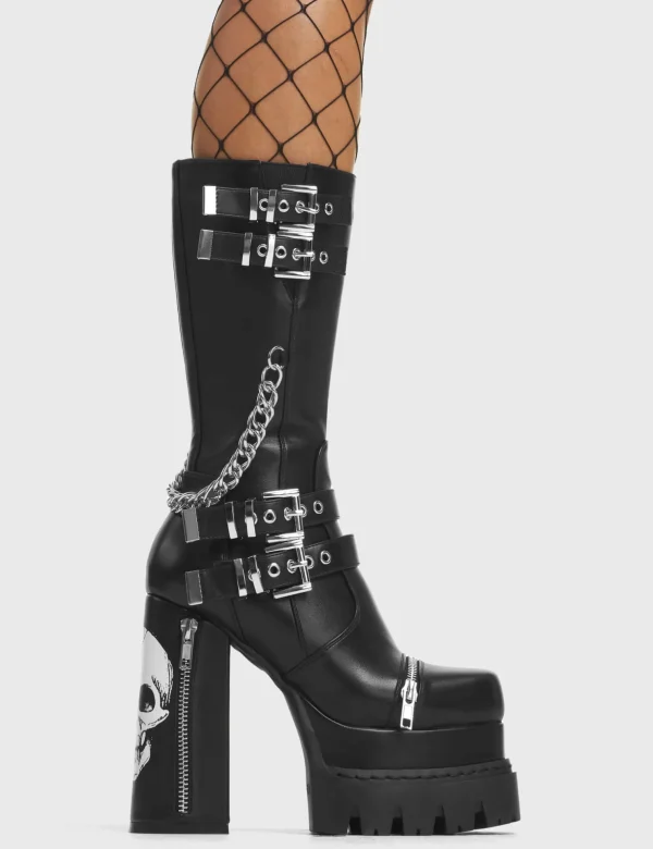 Lamoda Skulls | Platform Boots^Secrets Platform Calf Boots