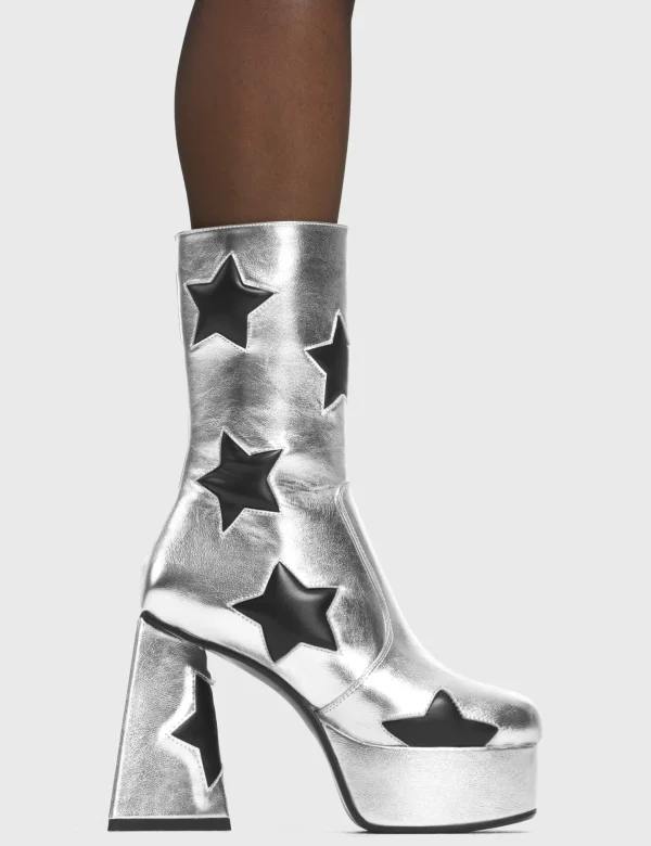 Lamoda Metallic | Platform Boots^Seeking Stars Platform Ankle Boots