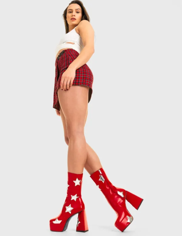 Lamoda Metallic | Platform Boots^Seeking Stars Platform Ankle Boots