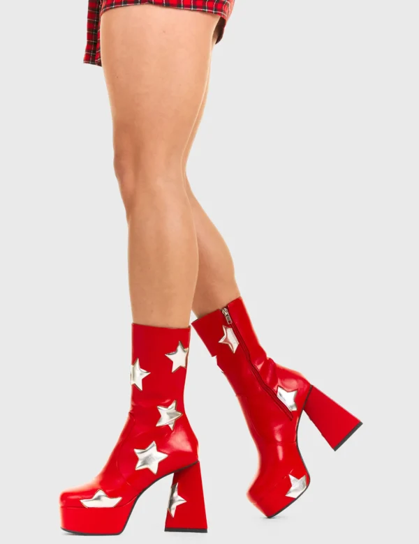 Lamoda Metallic | Platform Boots^Seeking Stars Platform Ankle Boots