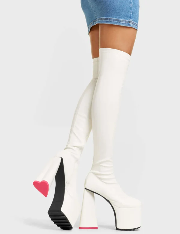 Lamoda Colourful | Hearts^Separate Platform Thigh High Boots