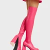 Lamoda Colourful | Pink^Separate Platform Thigh High Boots