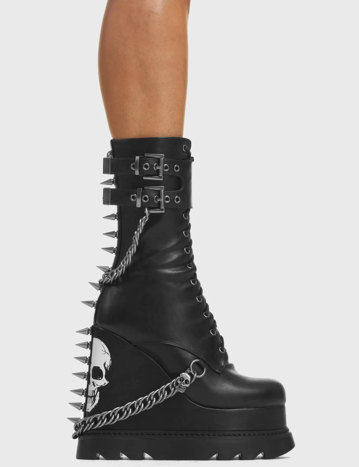 shes_dangerous_chunky_pla_0.webp Lamoda Spikes | Skulls^She's Dangerous Chunky Platform Ankle Boots