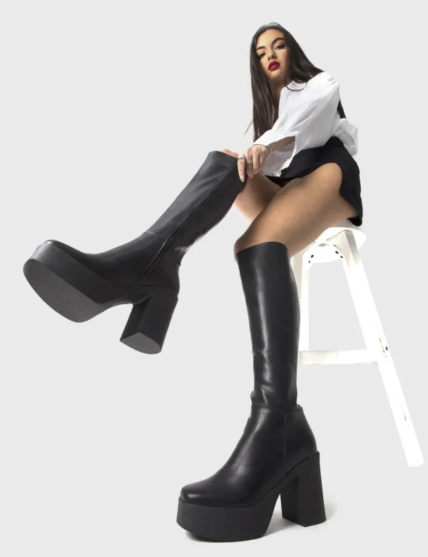 Lamoda Platform Boots | Knee High Boots^Slick Nicks Platform Knee High Boots