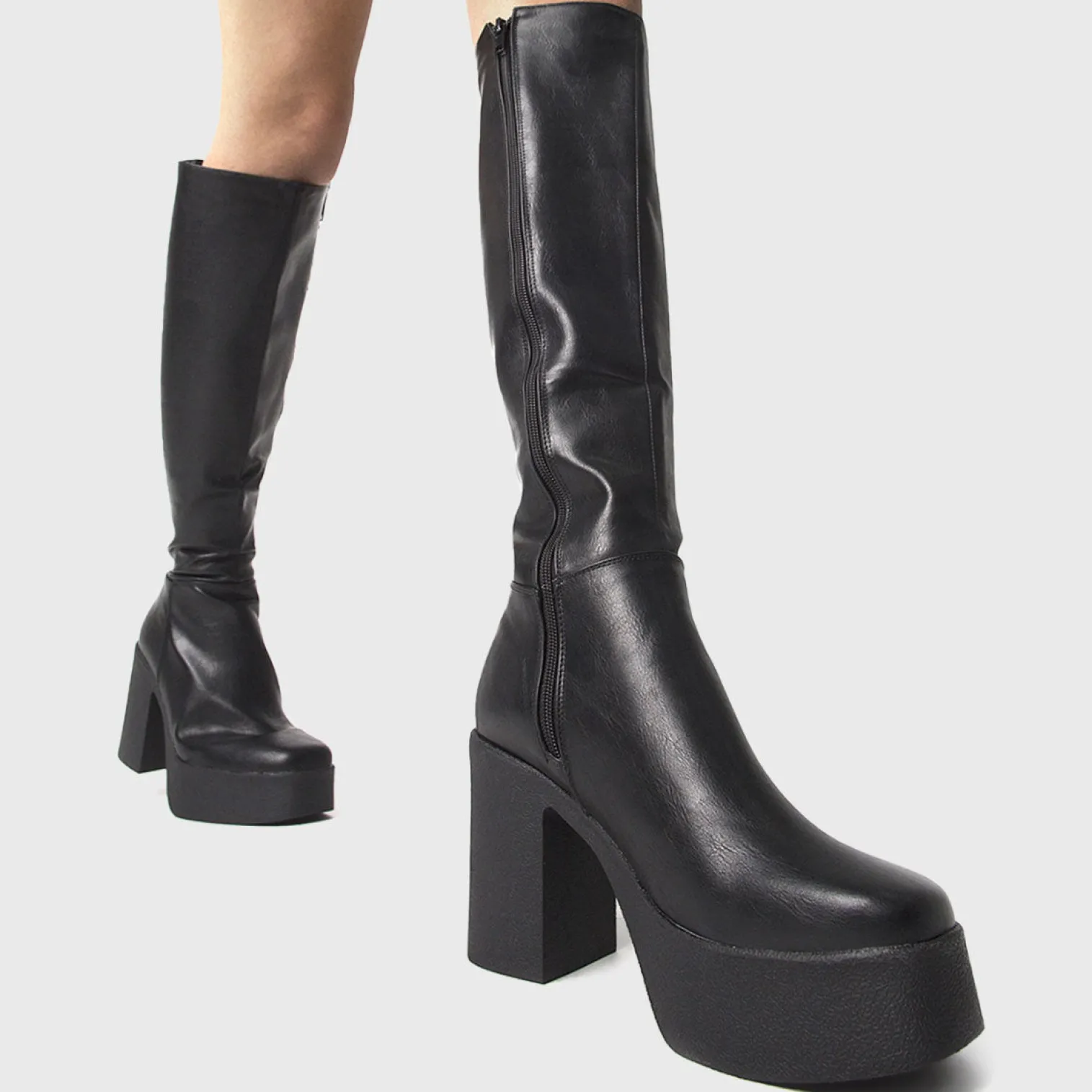 slick_nicks_platform_knee_4.webp Lamoda Platform Boots | Knee High Boots^Slick Nicks Platform Knee High Boots