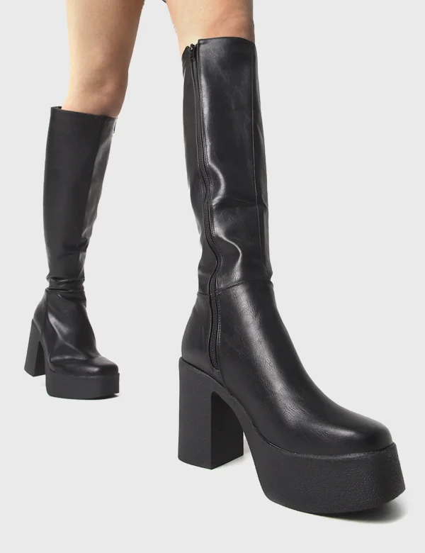 Lamoda Wide Calf | Platform Boots^Slick Nicks Wide Calf Platform Knee High Boots