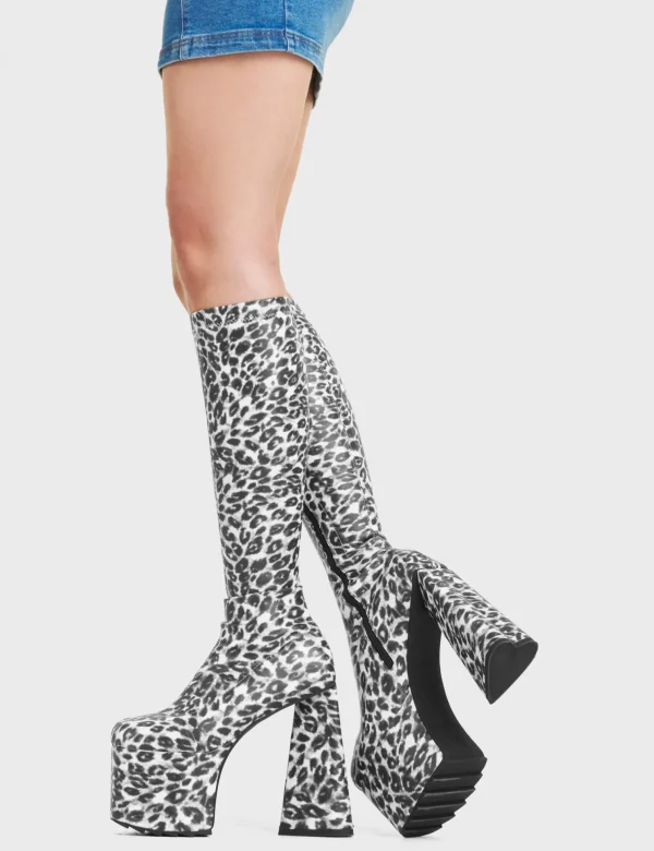 Lamoda Animal | Hearts^Smokeshow Platform Knee High Boots