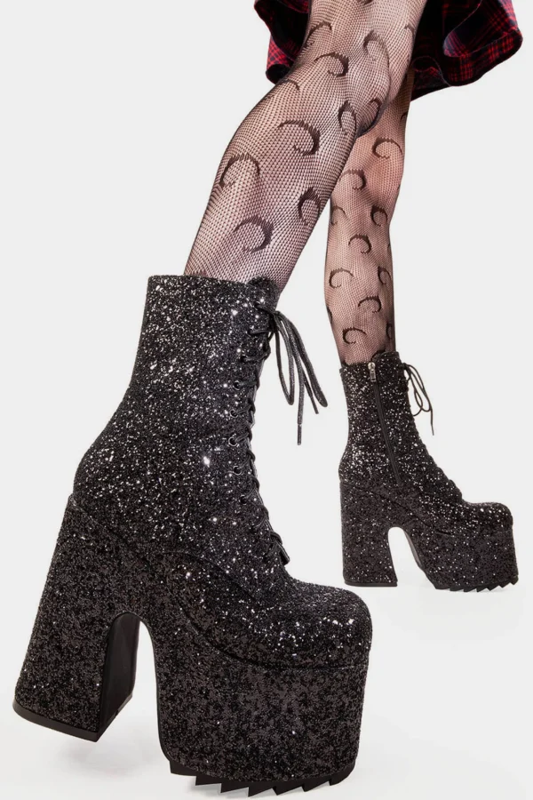 Lamoda Metallic | Platform Boots^Spotlight Chunky Platform Ankle Boots