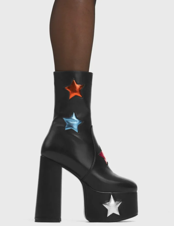 Lamoda Metallic | Platform Boots^Star Girl Platform Ankle Boots