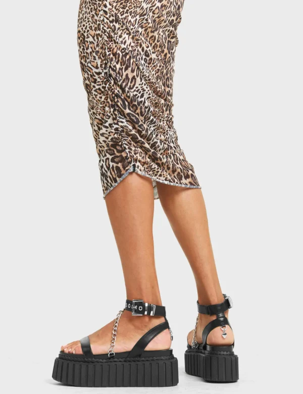 Lamoda Sandals^Sun Tan Chunky Platform Creeper Sandals