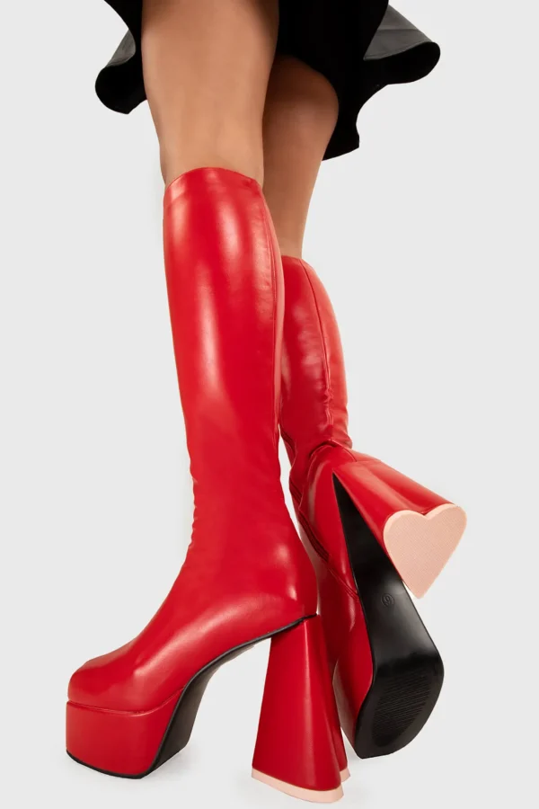Lamoda Colourful | Pink^Sweet Talker Platform Knee High Boots