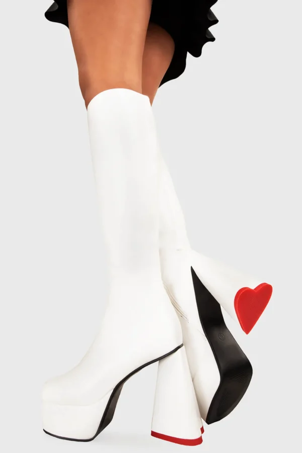 Lamoda Colourful | Hearts^Sweet Talker Wide Calf Platform Knee High Boots