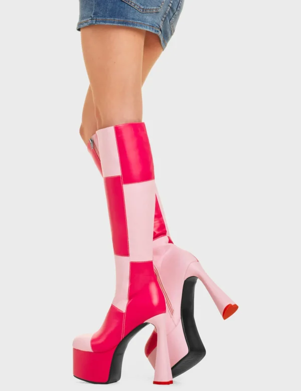 Lamoda Colourful | Pink^Sweet Tooth Platform Knee High Boots