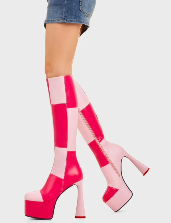 Lamoda Colourful | Pink^Sweet Tooth Platform Knee High Boots